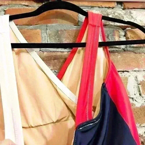J Crew Red White and Blue Colorblock Swimsuit Size Small - Picture 10 of 10